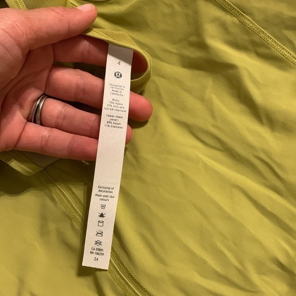 Lululemon Sculpt Tank Top green  Size 4 Neon Run‎ Gym Cardio fantastic - Picture 2 of 9